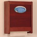 Wooden Mallet Combo Towel Dispenser and Glove and Tissue Holder in Mahogany WCX1MH